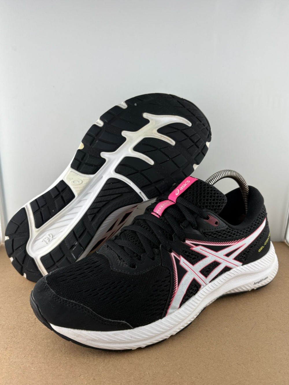 Asics Gel Contend 7 Women's Size 8.5 Pink Black Running Shoes Sneakers 1012A911